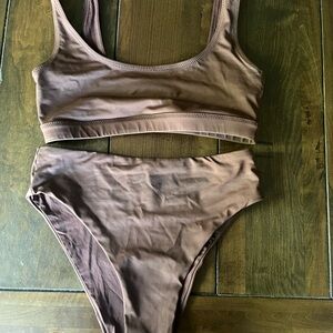 SKIMS Brown bikini set XS